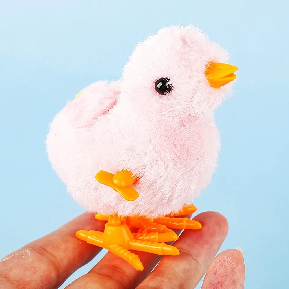 10 Pcs Wind-Up Chick Toys - Colorful Plush Jumping Toys For Cats, Interactive Play, Boredom Relief, Indoor Kitten Fun