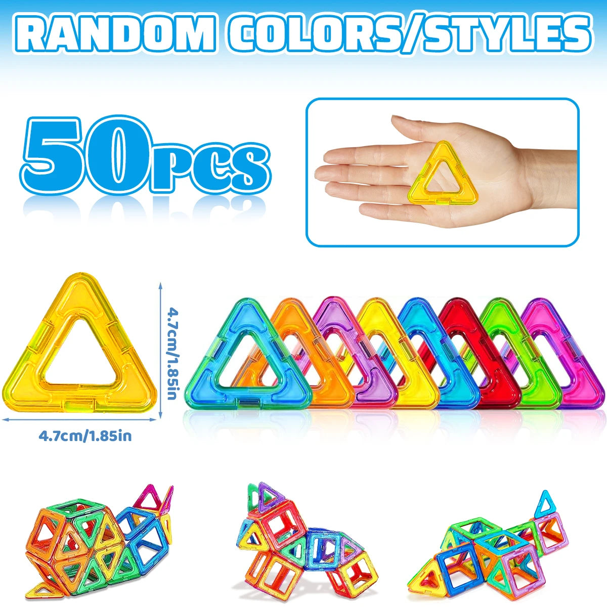 Colorful Magnetic Building Tiles