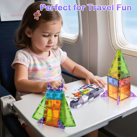 Mini Magnetic Tile Travel Set with Storage Box