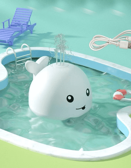 Electric Induction Spraying Whale: Kids' Bath Toy with Lights and Music (Battery not included)