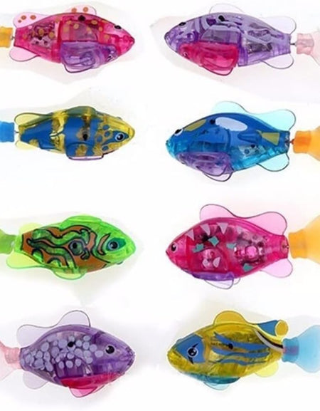 5Pcs Swimming Robot Fish with LED Light