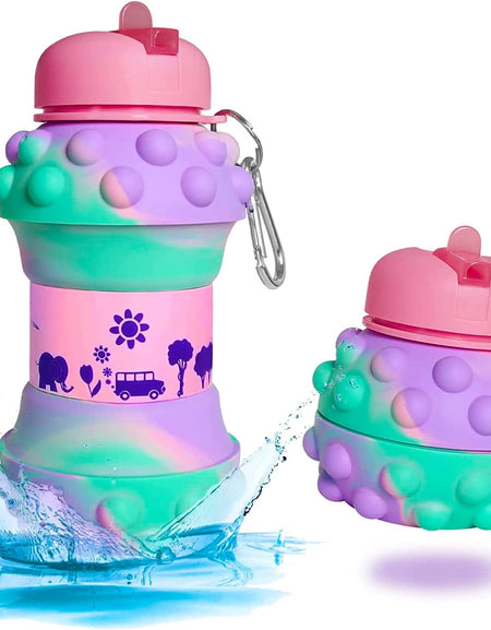 Cute And Collapsible Silicone Water Bottle For Kids – BPA Free!