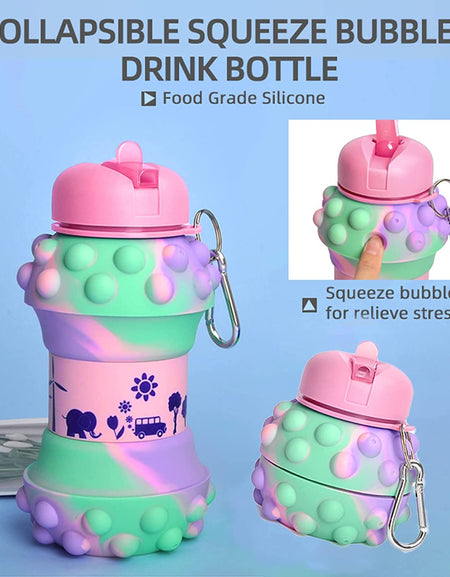 Cute And Collapsible Silicone Water Bottle For Kids – BPA Free!