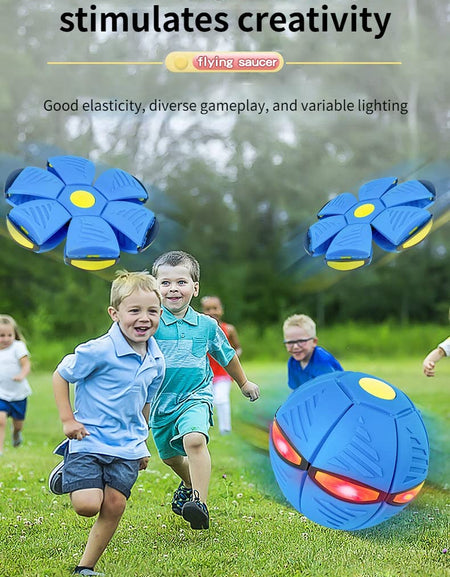 Flying UFO Magic Balls with LED Light Flat Throw Disc Ball