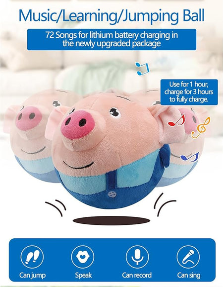 Piggy Interactive Toys Rechargeable Jumping Moving