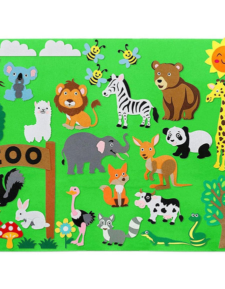 Felt Story Board for Kids Farm Animals Wall Decor