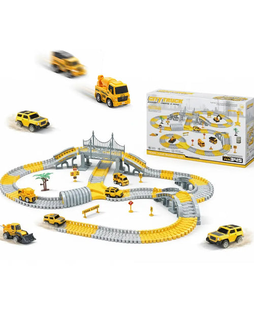 Load image into Gallery viewer, 345-Piece Construction Vehicle Track Set with Cars
