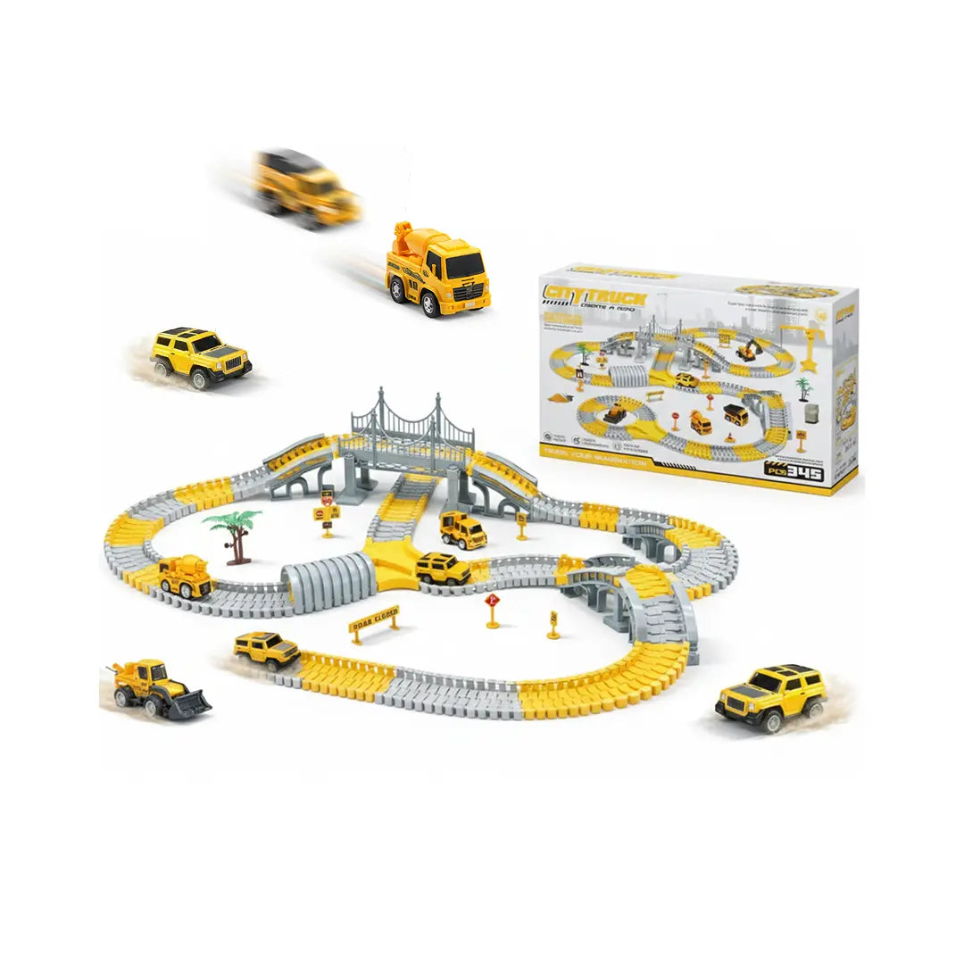 345-Piece Construction Vehicle Track Set with Cars