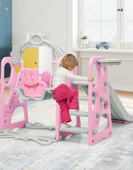 Toddler Slide and Swing Set, Indoor Playground Slide