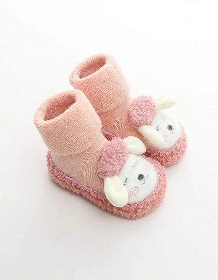 CuddlePaws Plush Cartoon Shoes for Cozy Baby Feet