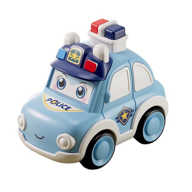 Toddler Press And Go Vehicle Cartoon Baby Mini Ambulance Police Car Fire Truck Excavator Model Gift For Kids Toys