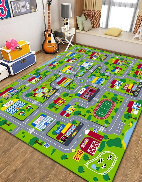 Load image into Gallery viewer, Car Play Mat for Boys and Girls Highway City Traffic-Themed Rugs for Kids Toy Cars Kids Rugs for Playroom Non-Slip Kids Play Rug
