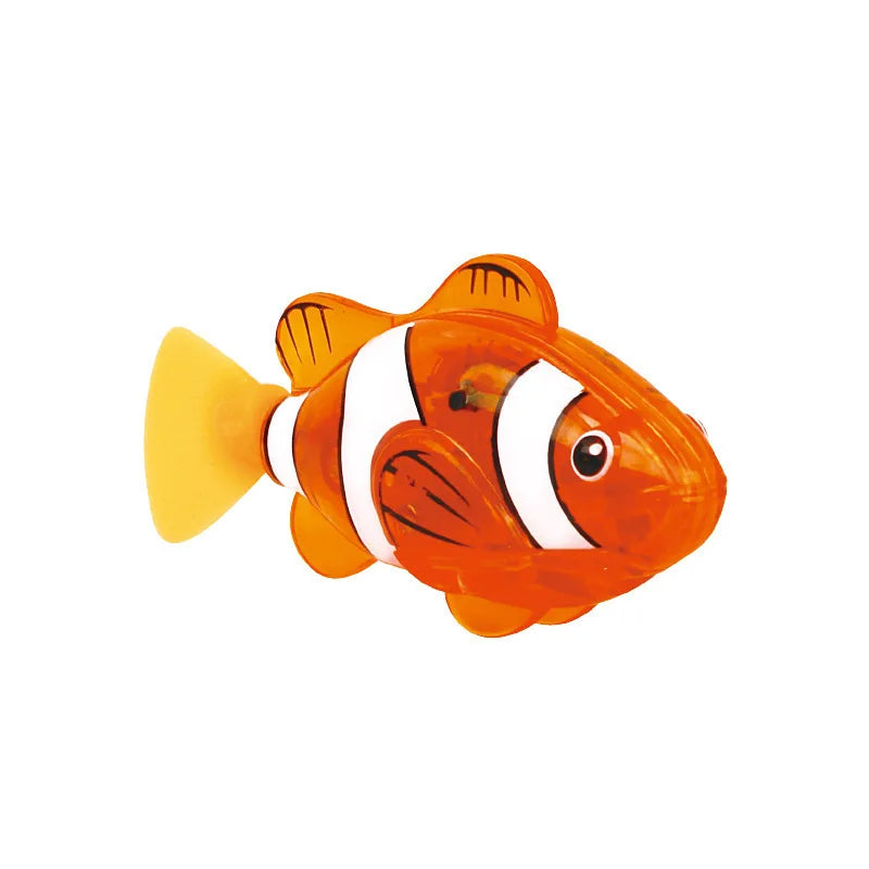 Baby Bath Light-Up Sensor Electric Small Fish Playing in Water Pet Fish Swimming Fish Can Swim Realistic Clownfish Toy
