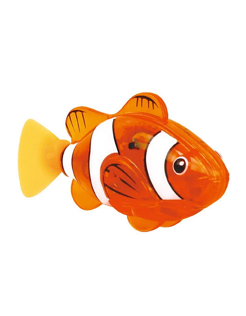 Load image into Gallery viewer, Baby Bath Light-Up Sensor Electric Small Fish Playing in Water Pet Fish Swimming Fish Can Swim Realistic Clownfish Toy
