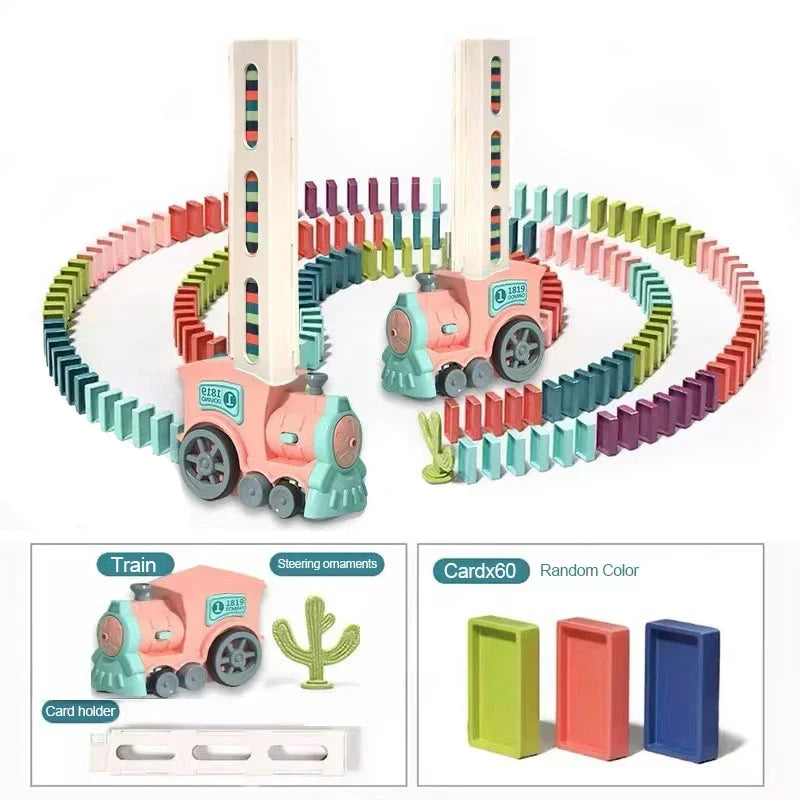 Automatic Blocks Laying Domino Train Electric Car