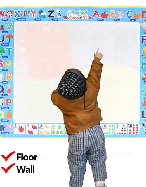 Load image into Gallery viewer, 100x80CM Magic Water Drawing Mat with Reusable Magic Pens Doodle Montessori Painting Board Educational Toys Kids Gifts 39X31in

