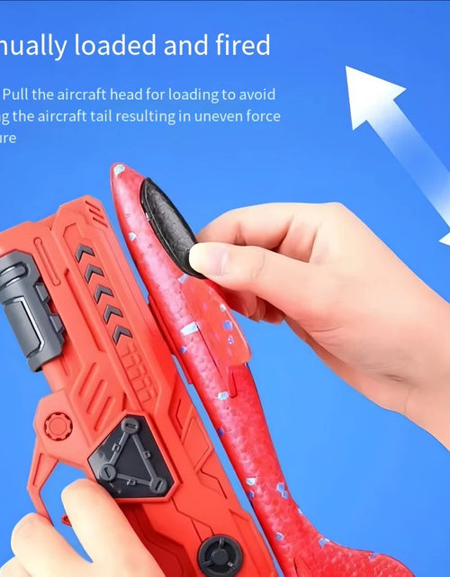 Load image into Gallery viewer, Foam Plane Gun Launcher Popular Outdoor Toy Boy Sports Catapult Game Emotional Interactive Girl Birthday Christmas Gift
