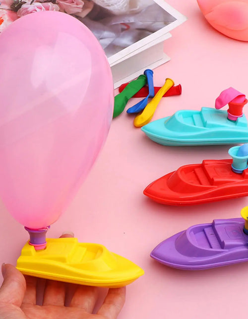 Load image into Gallery viewer, random color Balloon Power Boat DIY Science Experiment Balloon Car Educational Equipment Inertia Toy Kindergarten With 3Balloons
