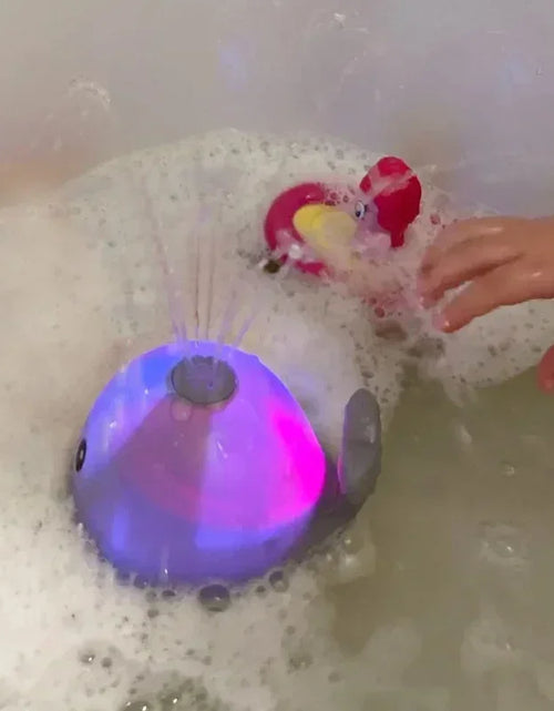 Load image into Gallery viewer, Baby Bath Toys Spray Water Shower Bathing Toys for Kids Electric Whale Bath Ball with Light Music LED Light Toys Bathtub Toy
