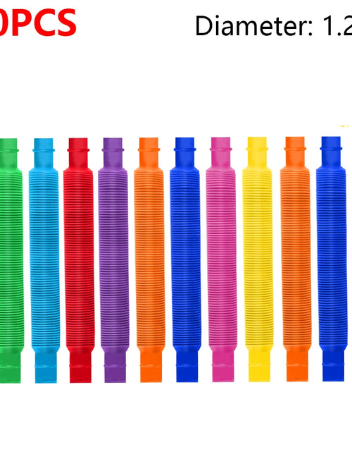 Load image into Gallery viewer, 10-30PCS Colorful Telescopic Tubes Fidget Toys Plastic Sensory Pop Tubes Stress Relief Toys Adults Decompression Kids Toys Gifts
