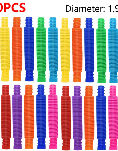 Load image into Gallery viewer, 10-30PCS Colorful Telescopic Tubes Fidget Toys Plastic Sensory Pop Tubes Stress Relief Toys Adults Decompression Kids Toys Gifts
