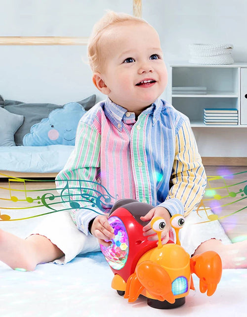 Load image into Gallery viewer, Crawling Crab Snail Baby Toy Walking Tummy Time Dancing Early Educational Interactive Musical Light Toys Toddler for Kids Gifts
