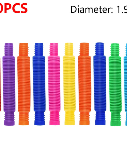 Load image into Gallery viewer, 10-30PCS Colorful Telescopic Tubes Fidget Toys Plastic Sensory Pop Tubes Stress Relief Toys Adults Decompression Kids Toys Gifts
