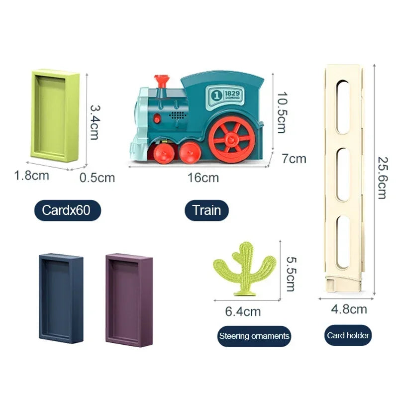 Automatic Blocks Laying Domino Train Electric Car