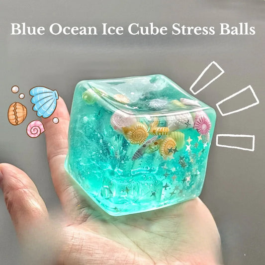 Taba Squishy Stress Balls Cube - Ocean