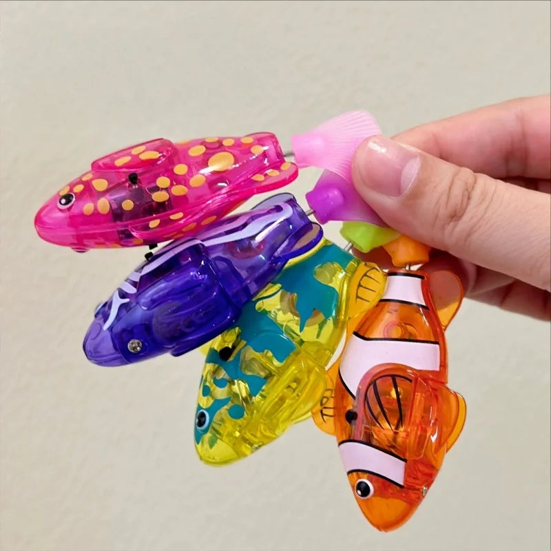 Baby Bath Light-Up Sensor Electric Small Fish Playing in Water Pet Fish Swimming Fish Can Swim Realistic Clownfish Toy