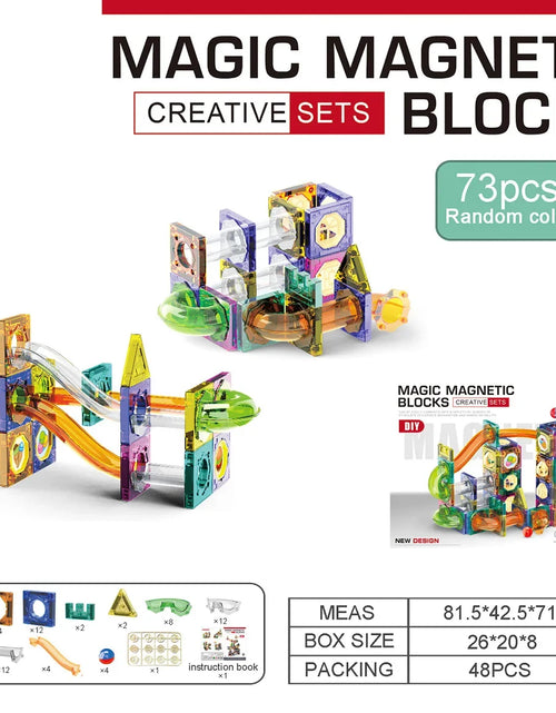 Load image into Gallery viewer, Building Block Set Physics Exploration Ball Track Magnetic Building Blocks Parent Child Puzzle Assembly Toy Gift Birthday Gift
