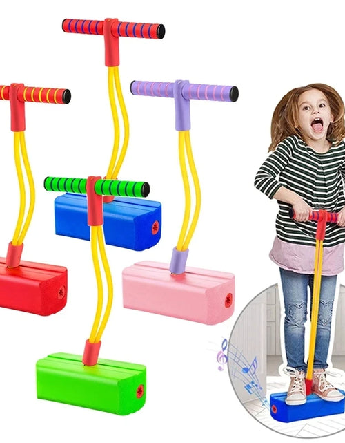 Load image into Gallery viewer, Children Growing Bounce Sense Training Pogo Stick Jumper Tall Foam Frog Toy Jumping Stilts Shoes Sport Outdoor Toys For Kids
