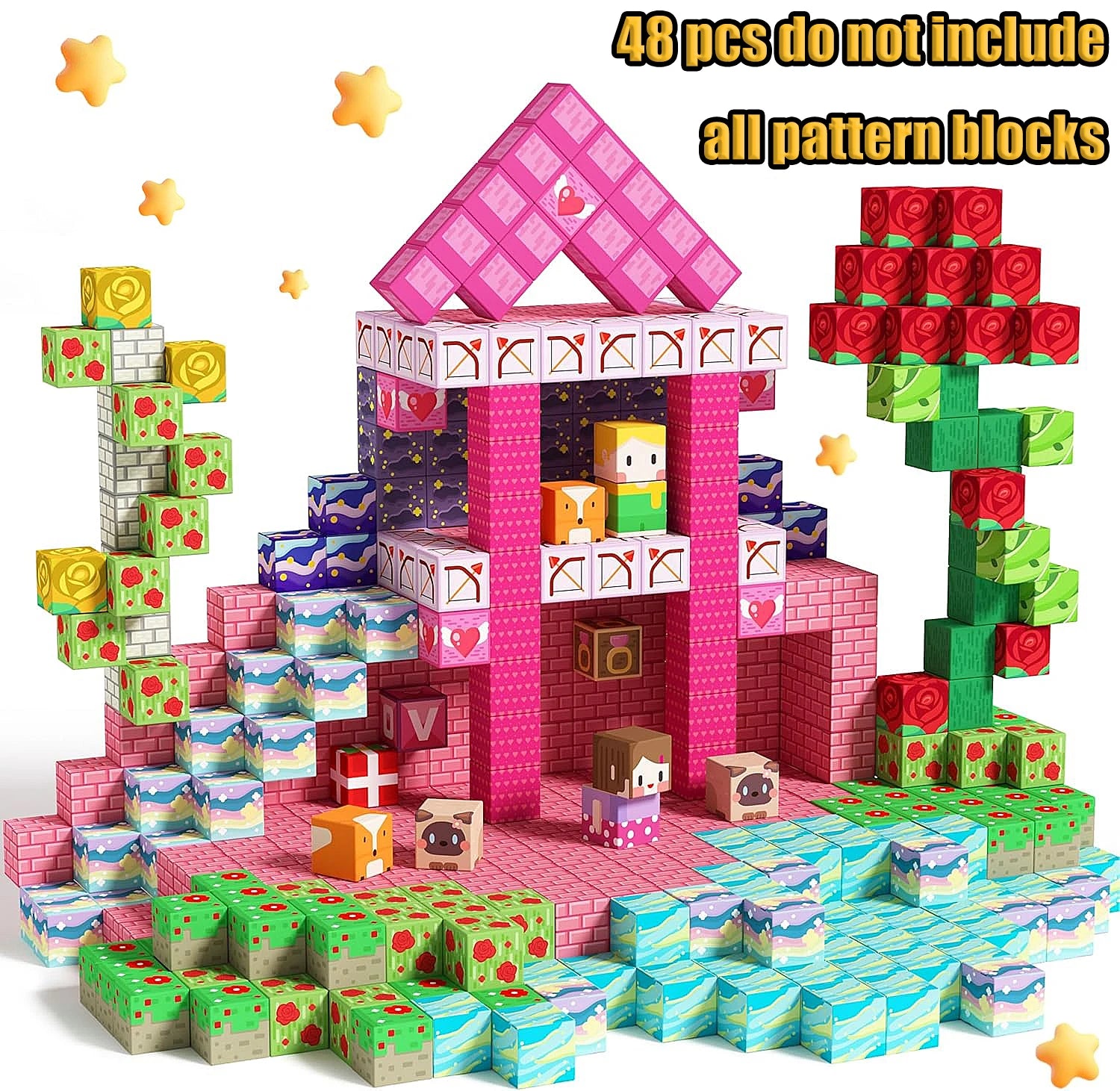 New Magnetic Building Blocks Mine World Magnetic Cozy Forest Cabin Construction Brick Cube STEM Boy Girl Children Toy Set Gift
