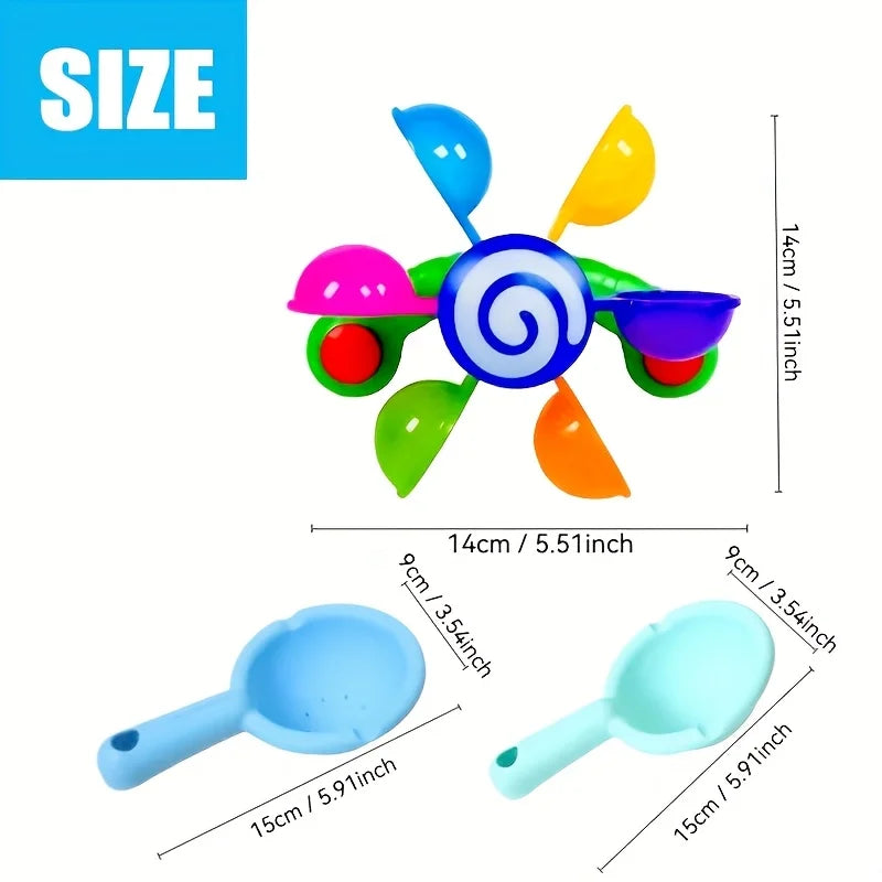 Fun Spinning Windmill Bath Toys, Sensory Bath Gifts for Children, Ideal Birthday and Christmas Gifts, Pool Shower, Flotador Bebe