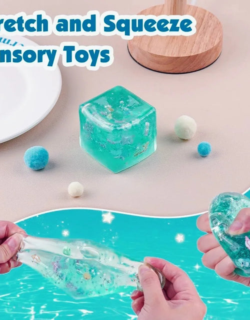 Load image into Gallery viewer, Taba Squishy Stress Balls Cube - Ocean Sensory Fidget Toy Slow Rise Squishy Toys for Kids and Adults Squeeze Relax Gift
