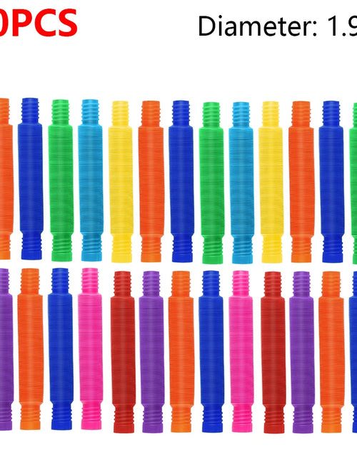 Load image into Gallery viewer, 10-30PCS Colorful Telescopic Tubes Fidget Toys Plastic Sensory Pop Tubes Stress Relief Toys Adults Decompression Kids Toys Gifts
