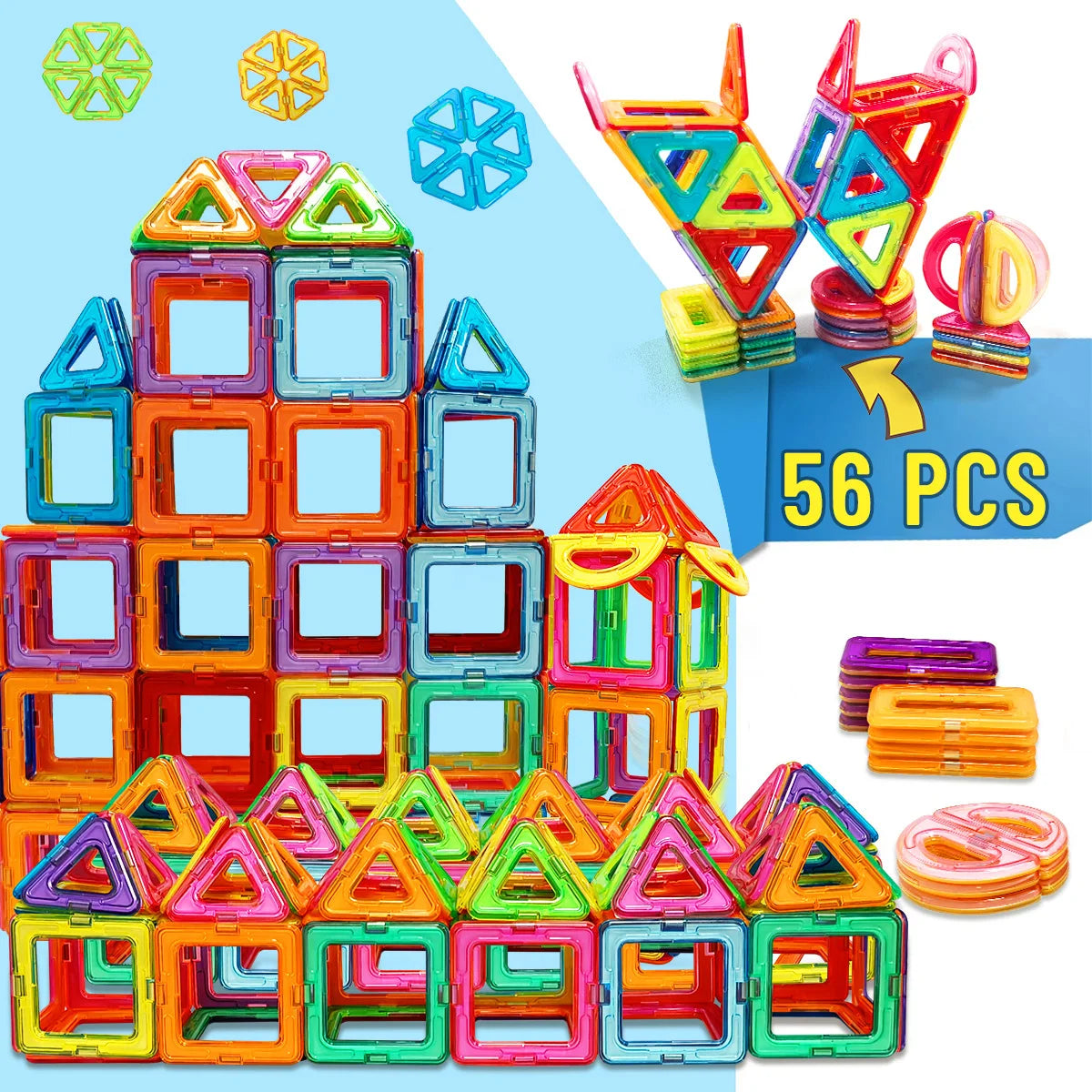 Magnetic Building Blocks Construction Sets Toy For Kids DIY Toys STEM Learning Educational Magnet Toys Birthday Gift