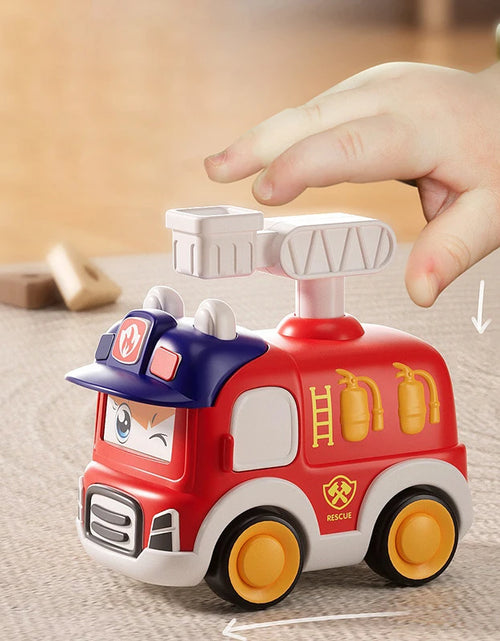 Load image into Gallery viewer, Toddler Press And Go Vehicle Cartoon Baby Mini Ambulance Police Car Fire Truck Excavator Model Gift For Kids Toys
