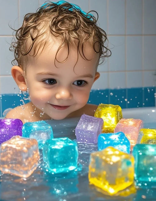 Load image into Gallery viewer, 6/12PCS Baby Bath Bathtub LED Light Up Toys Colorful Waterproof Glowing Bath Toys for Boys Girls Infant Birthday Xmas Gift
