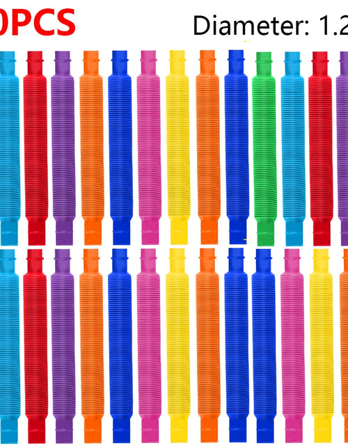 Load image into Gallery viewer, 10-30PCS Colorful Telescopic Tubes Fidget Toys Plastic Sensory Pop Tubes Stress Relief Toys Adults Decompression Kids Toys Gifts
