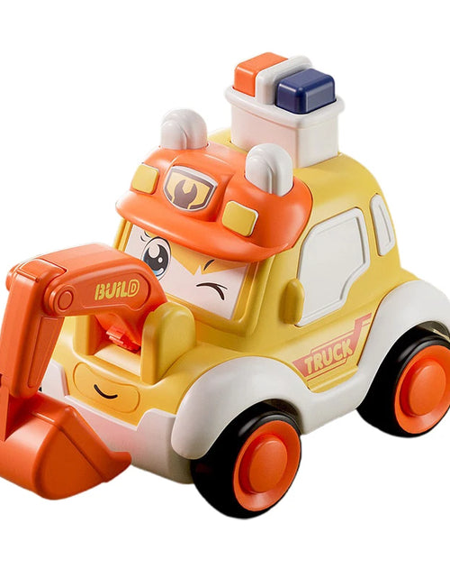 Load image into Gallery viewer, Toddler Press And Go Vehicle Cartoon Baby Mini Ambulance Police Car Fire Truck Excavator Model Gift For Kids Toys
