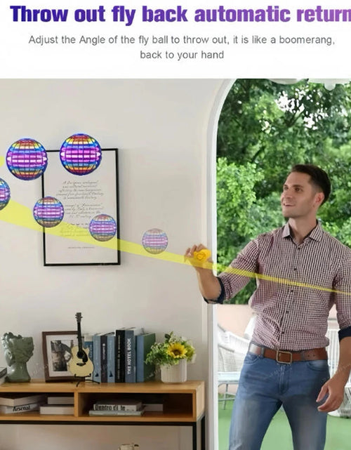 Load image into Gallery viewer, Flying Ball, Automatic Spinning Ball, LED Dazzling Lights, Floating Magic, Fan, UFO Flying Machine, Toy, Gift, Game, Sports Ball
