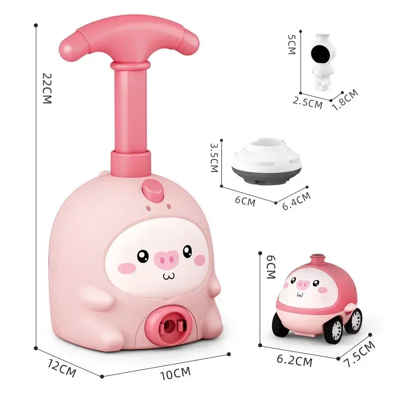 Kids Rocket Balloon Launcher Toys Educational Inertial Air Power Balloon Car Tower Science Toys For Children Birthday Gift