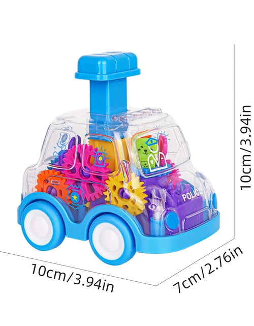Load image into Gallery viewer, Baby Toy Cartoon Press Gear Car Toy Lnertia Pull-back Transparent Car Inertia Rebound Car Birthday Gifts for Kids Boys and Girls
