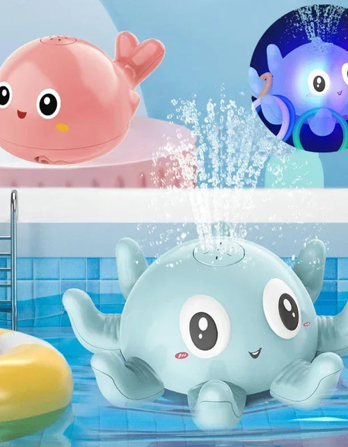 Load image into Gallery viewer, Baby Bath Toys Spray Water Shower Bathing Toys for Kids Electric Whale Bath Ball with Light Music LED Light Toys Bathtub Toy
