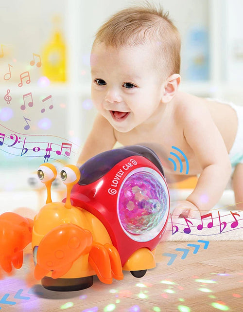 Load image into Gallery viewer, Crawling Crab Snail Baby Toy Walking Tummy Time Dancing Early Educational Interactive Musical Light Toys Toddler for Kids Gifts
