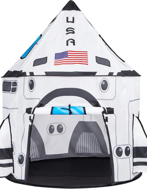 Load image into Gallery viewer, Joyfy Rocket Ship Play Tents Set Pop up Play house with Tunnel 3-Piece Play Tent for Kids Pretend Play Birthday Gift
