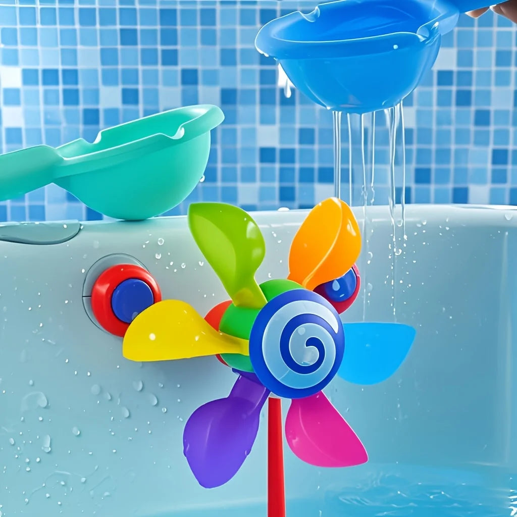Fun Spinning Windmill Bath Toys, Sensory Bath Gifts for Children, Ideal Birthday and Christmas Gifts, Pool Shower, Flotador Bebe