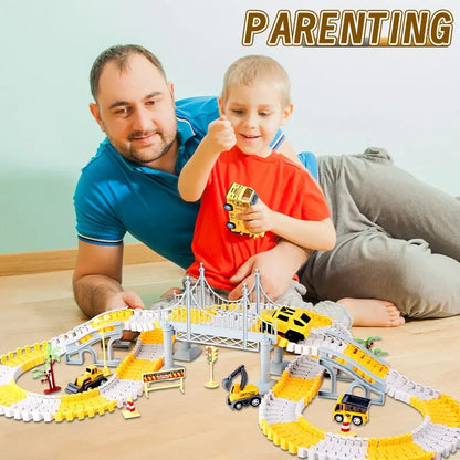 DIY Electric Track Builder Car Set for Kids