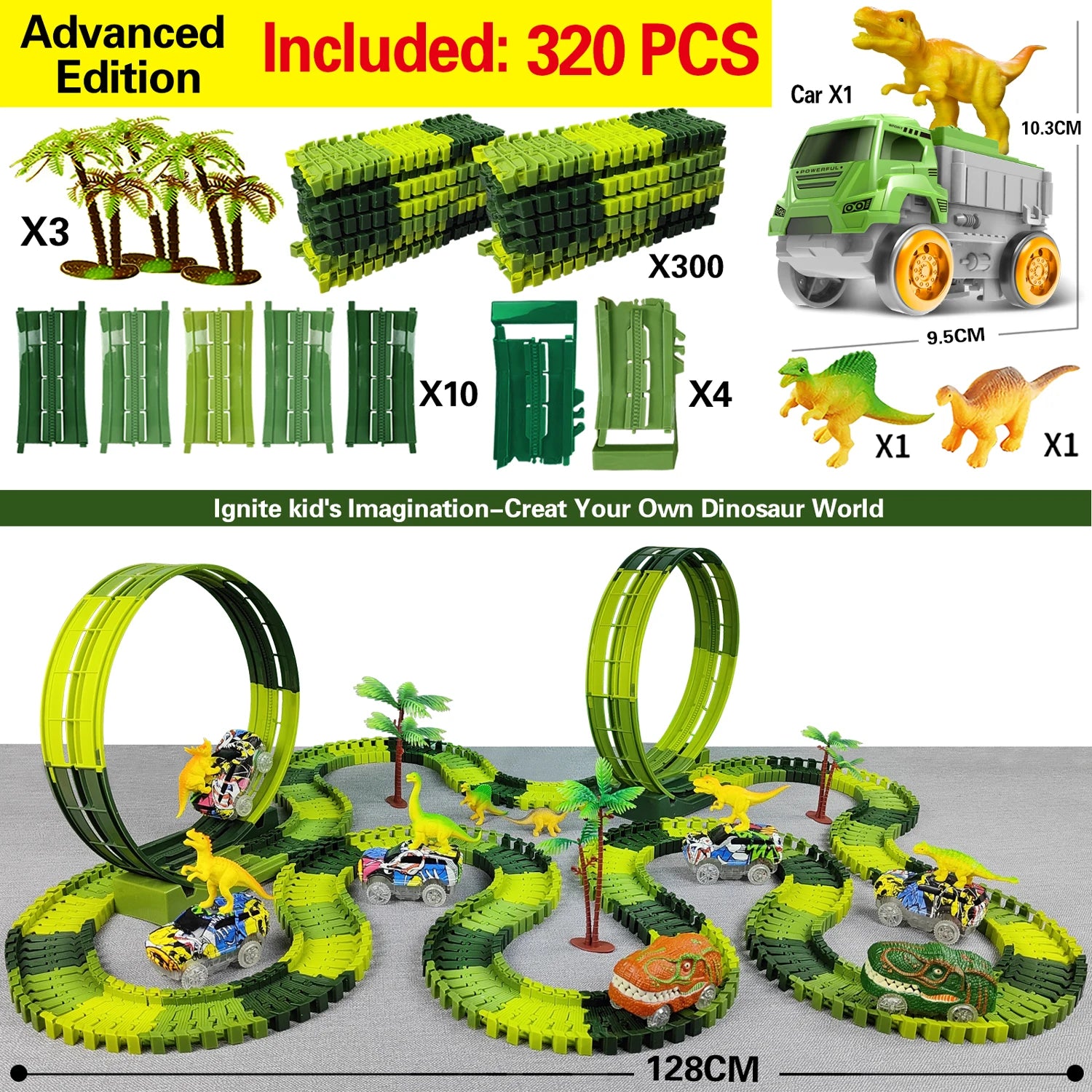 Dinosaur car track deals